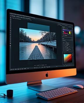 Photo editing in progress